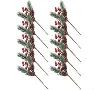 Chérissez la saison avec un lot de 10 magnifiques branches de sapin artificielles pour tous vos besoins de vacances (10 pièces)