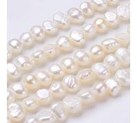 Cheriswelry 1 brin de perles naturelles de style baroque, perles d'eau douce brillantes pour la fabrication de bijoux de mariage, environ 59 pièces
