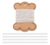 Cheriswelry - Chaîne argentée à maillons ovales plats en fer non soudée pour la fabrication de bijoux, colliers, travaux manuels, 10 m, 2 x 1,5 mm