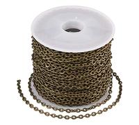 Cheriswelry Chaîne en fer non soudée ovale en forme de croix pour la fabrication de bijoux et loisirs créatifs Bronze antique 10 m