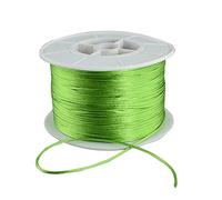 Cheriswelry Cordon en nylon pour confection de bijoux, collier, bracelet, macramé, décoration d'intérieur, vert clair - 91,4 m