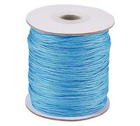 Cheriswelry Cordon en nylon tressé solide pour stores vénitiens, macramé, fabrication de bijoux - Bleu acier - 131 m x 1,5 mm