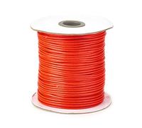 Cheriswelry Cordon en polyester coréen avec bobine pour la fabrication de bijoux et macramé - 181 m x 1 mm - Rouge orangé