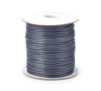 Cheriswelry Cordon en polyester coréen avec bobine pour la fabrication de bijoux et macramé Gris ardoise 181 m x 1,5 mm