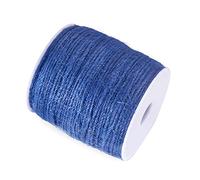 Cheriswelry - Ficelle de jute naturelle de 2 mm - Corde de chanvre - Pour bricolage, artisanat, emballage cadeau, jardinage, bleu roi