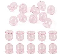 Cheriswelry Lot de 10 breloques rondes colorées en cristal transparent pour carillon à vent en forme de trompette et fleur pour la fabrication de bijoux, Verre