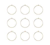 Cheriswelry Lot de 100 créoles dorées en acier inoxydable pour la fabrication de bijoux - 30 mm