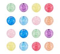 Cheriswelry - Lot de 100 perles rondes en acrylique craquelé - 20 mm - Grosses perles d'espacement en vrac - Pour bracelet, collier, fabrication de bijoux et loisirs créatifs
