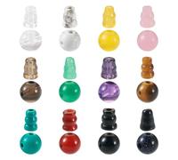 Cheriswelry Lot de 12 perles gourou à 3 trous percées en T de 8,5 mm pour la fabrication de bijoux