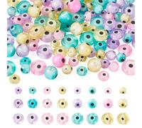 Cheriswelry Lot de 120 perles colorées contre le mauvais œil pour Halloween - Perles d'espacement en vrac pour la fabrication de bijoux, colliers, bracelets, projets d'artisanat