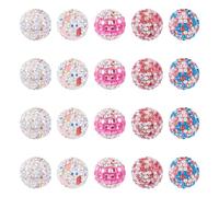 Cheriswelry Lot de 20 perles rondes en argile polymère de 16 mm pour fabrication de bijoux, loisirs créatifs