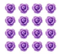 Cheriswelry Lot de 50 perles en résine opaques à dos plat pour la fabrication de colliers, bracelets, boucles d'oreilles, bijoux, loisirs créatifs - 9 x 7 mm (violet moyen)