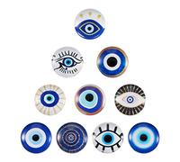 Cheriswelry Lot de 60 cabochons demi-ronds en verre de 12 mm pour fabrication de bijoux, colliers, bracelets, boucles d'oreilles, bijoux