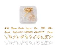 Cheriswelry Lot de 72 moules en résine époxy sur le thème de la constellation - 2 couleurs - 12 signes astrologiques - Pour la fabrication de bijoux en résine