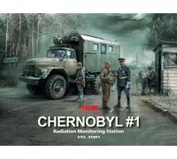Chernobyl #1. Radiation Monitoring Station Zil Camion+Figurines+Diorama 1:3 5