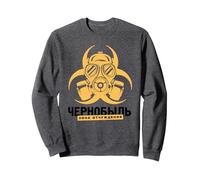 Chernobyl Tchernobyl Roentgen Radiation Radioactive Sweatshirt, Unisexe pour Adultes, Chiné Foncé, XXL