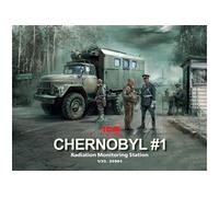 Chernobyl1.radiation Monitoring Stat(zil-131kshm Truck&5figu&diorambase W.backgr - 1:35e -