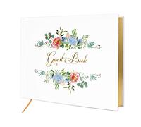 Cherrich Livre d'or de mariage, livre de connexion pour réception de mariage, liste de naissance, livre d'or Polaroid avec bords dorés en feuille d'or