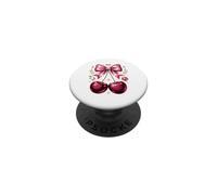 Cherries and Bows Cherry Lover Coquette Fruit PopSockets PopGrip Adhésif