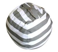 Cherrii Housse de Pouf, Housse de Pouf, Sac de Rangement for Jouets en Peluche for Enfants, canapé Pouf créatif for Enfants, Grande capacité, Sac de Voyage à Fermeture éclair(Grey,Small)