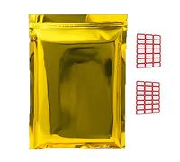 Cherrii Sacs sous Vide for Aliments, Lot de 100, hermétiques, déchirables, avec Fermeture éclair, refermables, Plats, en Mylar, for Le Stockage et l'emballage des Fournitures, DIY(18 * 26cm)