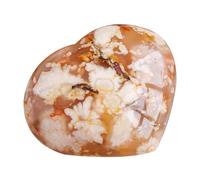Cherry Agate Palm Stone - Crystal Naturel, Cœur De Poche De Poche | Pierre D'énergie De Méditation De Spirituelle, Artisanat À Bizarreries À Collection Sculptée À La Main Avec Affichag