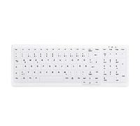 CHERRY AK-C7000 Clavier hygiénique désinfectable sans Fil avec Champ numérique Blanc