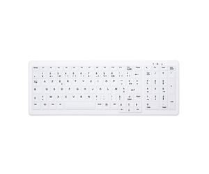 CHERRY AK-C7000 clavier Médical FR sans fil +USB AZERTY Français Blanc