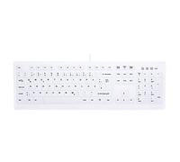 CHERRY AK-C8100 Clavier hygiénique désinfectable avec pavé numérique Blanc