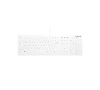 CHERRY AK-C8112 Clavier Médical USB AZERTY Français Blanc, Commutateur Ciseaux, IP68, 105 Touches ABS, Câble 1.8m