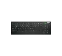 CHERRY AK-C8112-FUS-B/DE : Clavier Médical RF sans fil QWERTZ Allemand, Commutateur Ciseaux, IP68, 105 Touches, Portée 10m, Noir