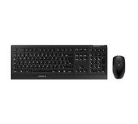 CHERRY B.UNLIMITED 3.0, ensemble clavier et souris sans fil, Disposition UK, clavier QWERTY, piles rechargeables, marquage des touches résistant à l'usure, Ange bleu, Noir