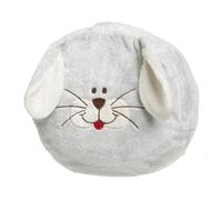 Cherry Belly Sit Pouf Lapin - Siège Enfant avec Housse Lavable - Remplissage en Balle de Sarrasin - Idéal pour Lit et Crampes - Design Sûr - Gris