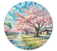 Cherry Blossom 1000 Pieces Plant Flower Puzzles Ronds Puzzle De l'art De La Décoration Moderne Jeu D'Intelligence Puzzle DIY