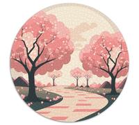 Cherry Blossom 1000 Pièces Puzzles Convient Aux Adultes Aux Enfants Dope Puzzle Circulaire Cadeau Les Anniversaires Des Cadeaux De Voyage Puzzle Bricolage Pour Décoration D’intérieur 1000pcs (67.5x67.