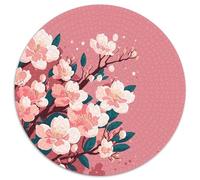 Cherry Blossom 1000 Pièces Puzzles Convient Aux Adultes Aux Enfants Dope Puzzle Circulaire Décompression Et Cadeau Jeu D'Intelligence De l'art De La Décoration Moderne 1000pcs (67.5x67.5cm)