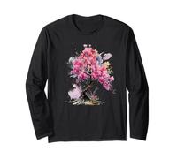 Cherry Blossom Aquarelle Cerisier en Fleurs Manche Longue