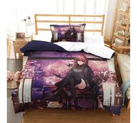 Cherry Blossom Duvet Cover Digital Print Bedding Sets With Pillowcase Soft Microfiber 3pcs Anime Girls Quilt Cover For Men Wom