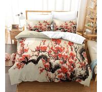 Cherry Blossom Duvet Cover Lightweight Bedding Set Microfiber 3d Anime Girls Quilt Cover With Pillowcas For Men Wom
