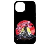 Cherry Blossom Fighter Fujuyama Sunset Japanese Samurai Coque pour iPhone 15