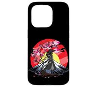 Cherry Blossom Fighter Fujuyama Sunset Japanese Samurai Coque pour iPhone 15 Pro