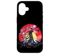 Cherry Blossom Fighter Fujuyama Sunset Japanese Samurai Coque pour iPhone 16