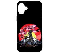 Cherry Blossom Fighter Fujuyama Sunset Japanese Samurai Coque pour iPhone 16 Plus