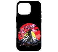 Cherry Blossom Fighter Fujuyama Sunset Japanese Samurai Coque pour iPhone 16 Pro