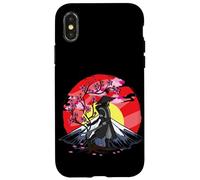 Cherry Blossom Fighter Fujuyama Sunset Japanese Samurai Coque pour iPhone X/XS