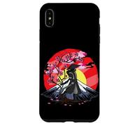 Cherry Blossom Fighter Fujuyama Sunset Japanese Samurai Coque pour iPhone XS Max