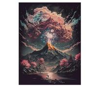 Cherry Blossom Japan Art Puzzles Adulte 500 Pieces Cadeau Famille Puzzle Classique 3D EnfantsJouet en Bois Cadeau Unique 55×41cm