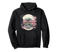 Cherry Blossom Japan Spring Mount Fuji Koi Pond Sweat à Capuche