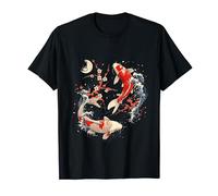 Cherry Blossom Koi Carpe Fish Japanese Sakura Art graphique T-Shirt