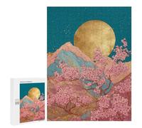 Cherry Blossom Moonlit Landscape -4 Puzzle 1000 Pièces Educa Jouet en Bois Cadeau Unique Décoration Intérieure Jeu Éducatif Challenge Toy Adultes Et Enfants À Partir De 14 Ans 500 PCS